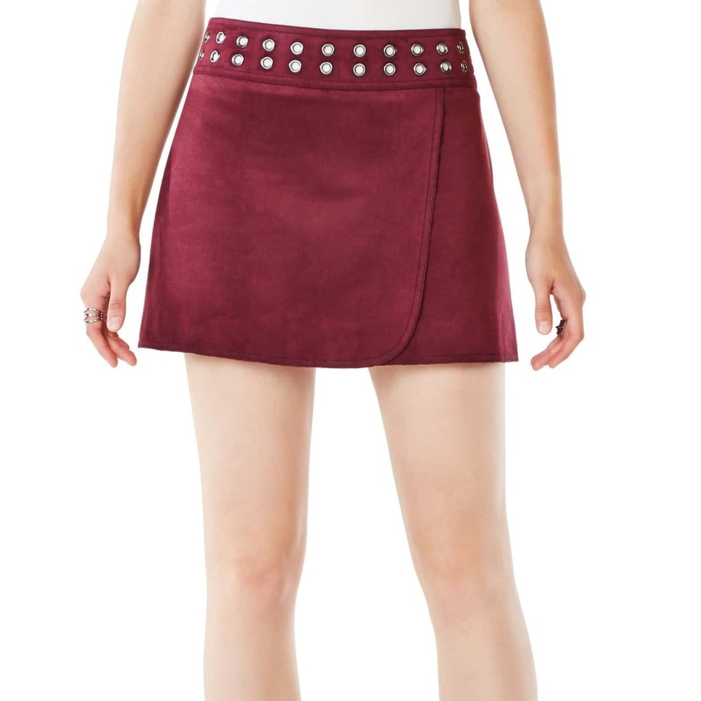 BCBG DORTHY FAUX-SUEDE MINISKIRT